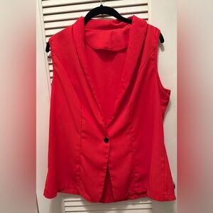 SHEIN Vibrant Red Sleeveless vest size 0XL